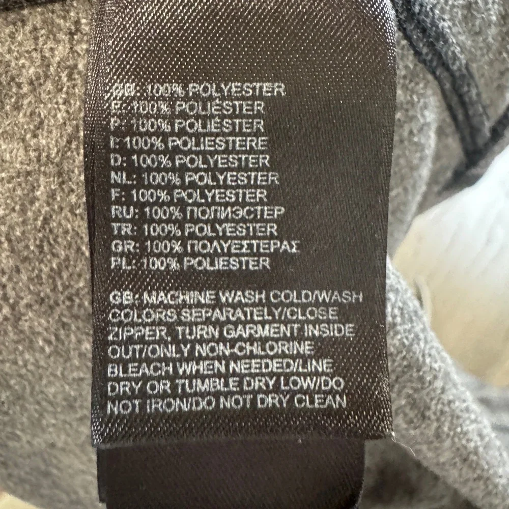 The‎ North Face Mens M/M Quarter Zip Pullover Sweatshirt Gray Polyester